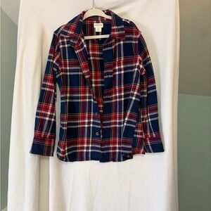 Crewcuts Red and Blue Plaid button up boys size 4/5